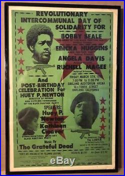 Black Panther & Grateful Dead Original Vintage Poster Seale Huggins Davis 1971
