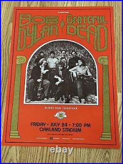 Bob Dylan Grateful Dead 1st Printing BGP Original Concert Poster From 1987