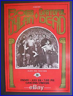 Bob Dylan / Grateful Dead Day on the Green #1 poster 1st print BG, FD, AOR