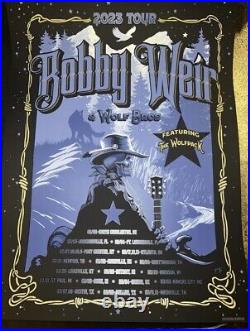 Bob Weir & Wolf Bros 2023 Winter Tour Poster Wolf Pack Dead & Co Grateful Dead