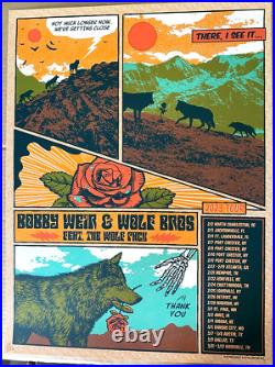 Bob Weir Wolf Brothers 2023 Spring Tour Screen Print Poster Ae S/n #/100