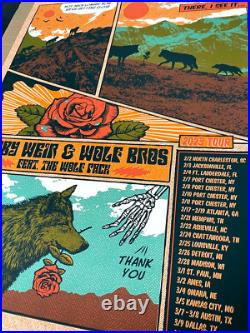 Bob Weir Wolf Brothers 2023 Spring Tour Screen Print Poster Ae S/n #/100