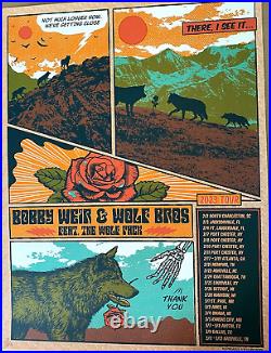 Bob Weir Wolf Brothers 2023 Spring Tour Screen Print Poster Ae S/n #/100