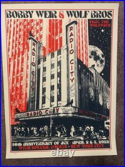 Bobby Weir Wold Brothers Poster Radio City Music Hall April 2, 3 2022 S/N