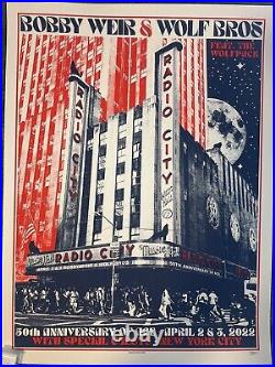 Bobby Weir &Wolf Brothers April 2,3 Poster Radio City Music Hall. S/N