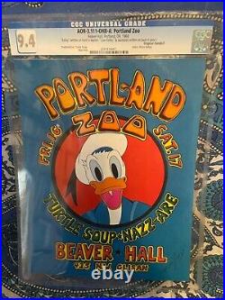 CGC! 1st Printing AOR 3.111 SIGNED Portland Zoo Concert Poster Handbill BG FD