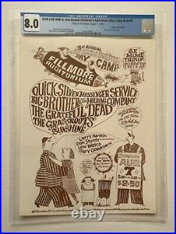 CGC Certified 1st Printing AOR 2.68 Grateful Dead Concert Poster Handbill BG FD