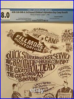 CGC Certified 1st Printing AOR 2.68 Grateful Dead Concert Poster Handbill BG FD