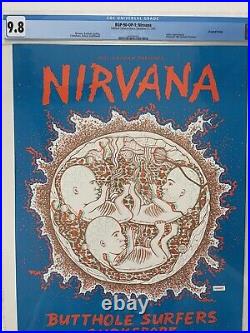 CGC Certified! 1st Printing BGP90 Nirvana Concert Poster AOR FD BG AOMR