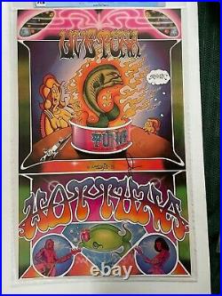 CGC Certified! 1st Printing SIGNED Hot Tuna Live AOR 4.219 Concert Poster BG FD