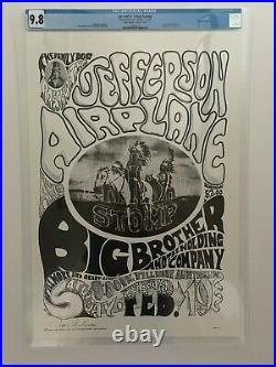 CGC Certified! FD1 SIGNED! Jefferson Airplane/ Janis Concert Poster AOR BG