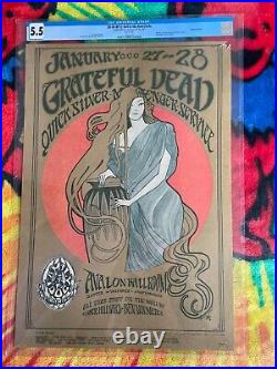 CGC Certified! FD45 Grateful Dead Girl in Red Circle Concert Poster AOR FD