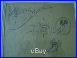 Concert Poster Artist Stanley Mouse Original Pencil / Art Sketch, Framed & Mated