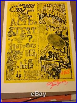 Can You Pass The Acid Test Poster signed / numbered by Ken Kesey