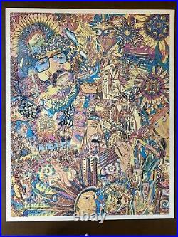 Carl Alm Art Psychedelic Thank You Poster 2000 Grateful Dead Lot Art