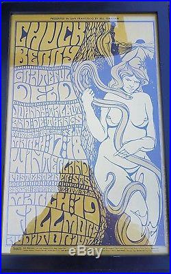 Chuck Berry, Grateful Dead Poster, Vintage Bill Graham Fillmore 1967 Bg-55