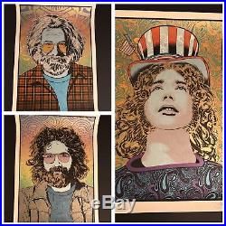 Chuck SPERRY JERRY Garcia 3 Print Poster SET LIMITED Edition Grateful Dead X/500