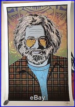 Chuck Sperry Jerry Garcia Tangled Up In Blue Signed Art Print Grateful Dead
