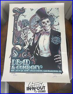 DEAD AND COMPANY Poster AJ Masthay SIGNED Numbered Chase Center San Francisco