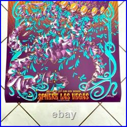 DEAD AND COMPANY SPHERE VEGAS 2025 POSTER SIGNED 29/48 LE TO 24x36 Bioworkz