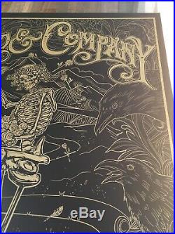 DEAD And COMPANY 2019 Summer Tour Poster Wrigley Field Chicago Black & Gold