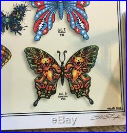 DEAD & COMPANY 2019 VIP Summer Tour Butterfly Poster Numbered and Signed