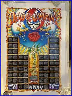 DEAD & COMPANY/ 2023/ FINAL TOUR/ WALL OF SETLISTS/ Masthay poster