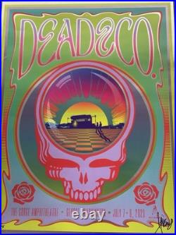 DEAD & COMPANY FOIL POSTER THE GORGE JULY 7 & 8 2023. Numbered 5 of 75. Signed