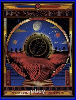 DEAD & COMPANY Sphere August 1st 2024 Gold Foil Poster Online Variant Las Vegas