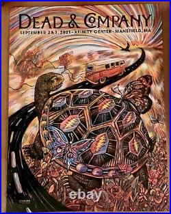 DEAD & COMPANY Zeb Love CONCERT POSTER MANSFIELD MA 9/2 & 9/3/2021