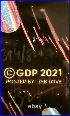 DEAD & COMPANY Zeb Love CONCERT POSTER MANSFIELD MA 9/2 & 9/3/2021