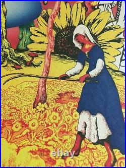 Dan Herwitt Grateful Dead Grateful Grown Poster Sunflowerform S/N xx/300 Garcia