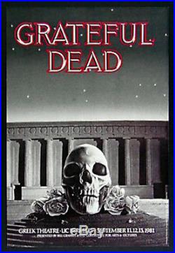 Dan Ziegler 1981 Grateful Dead Greek Theatre Poster