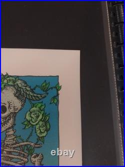 David Welker Grateful Dead Jerry Garcia Ramble On Rose Green Variant #/250 18x24