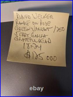 David Welker Grateful Dead Jerry Garcia Ramble On Rose Green Variant #/250 18x24