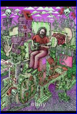 David Welker Jerry Garcia poster RAMBLE ON ROSE #/250 Violet Variant