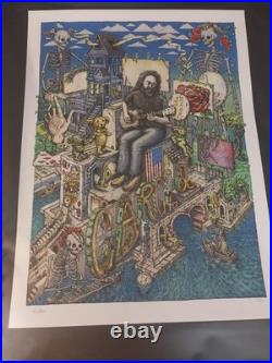 David Welker Original Version Grateful Dead Ramble On Rose #/650 18x24
