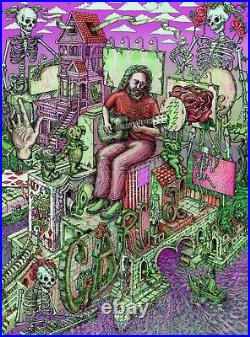 David Welker Ramble On Rose Jerry Garcia Poster S/# LE 250 Art Print Violet Var