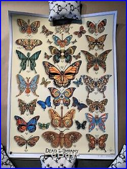 Dead And Company 2019 VIP Emek Butterfly Poster AE Signed xx/200 Glass Coat
