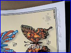 Dead And Company 2019 VIP Emek Butterfly Poster AE Signed xx/200 Glass Coat