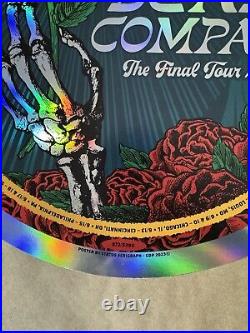 Dead And Company 2023 Final Tour Foil Poster Round Status Serigraph & Co