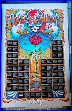 Dead And Company 2023 Setlist Tour Poster 24x 36 A. J. Masthay #1504/1700 Rare
