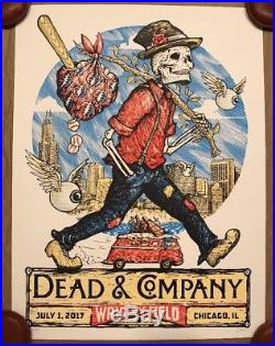 Dead & And Company Chicago Wrigley Field Concert Poster S/N A/P X/50 2017