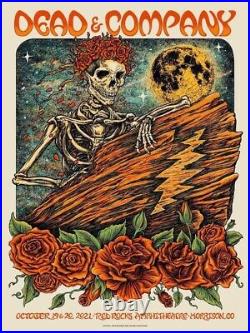 Dead And Company Event Poster RED ROCKS 2021 Tour Only 850 Made Very Rare
