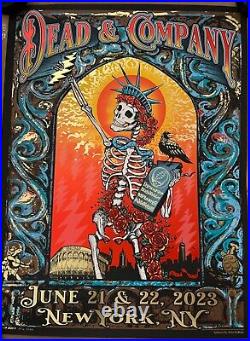 Dead And Company Foil Poster 2023 Citi Field Ny Mike Dubois Final Tour #1676