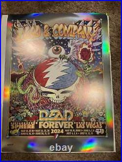 Dead And Company Foil Poster Sphere Las Vegas 2024 Aj Masthay