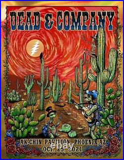 Dead And Company Gold Foil Phoenix AZ Mike Dubois 10/25/21 Ak-Chin Grateful Dead