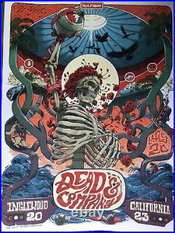 Dead And Company LA Forum 5/20 Los Angeles poster Signed Dave kloc 49/1200 LOW