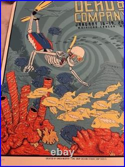 Dead & And Company Playing In The Sand Mexico 2020 Signed Diver Poster S/n #/875