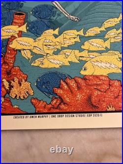Dead & And Company Playing In The Sand Mexico 2020 Signed Diver Poster S/n #/875